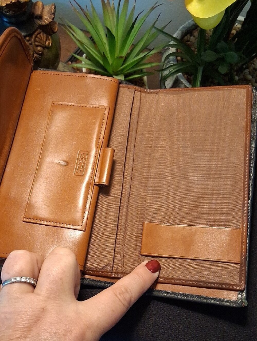 Dooney & Bourke Black and Brown Pebbled Leather Satchel with Wallet - Picture 12 of 16